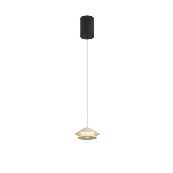 Candeeiro suspenso LED com abajur duplo Ø13cm PICCOLA regulável em altura, branco 5W 3000K 550Lm