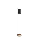 Lámpara Colgante LED con doble pantalla Ø13cm PICCOLA regulable en altura, marrón 5W 3000K 550Lm