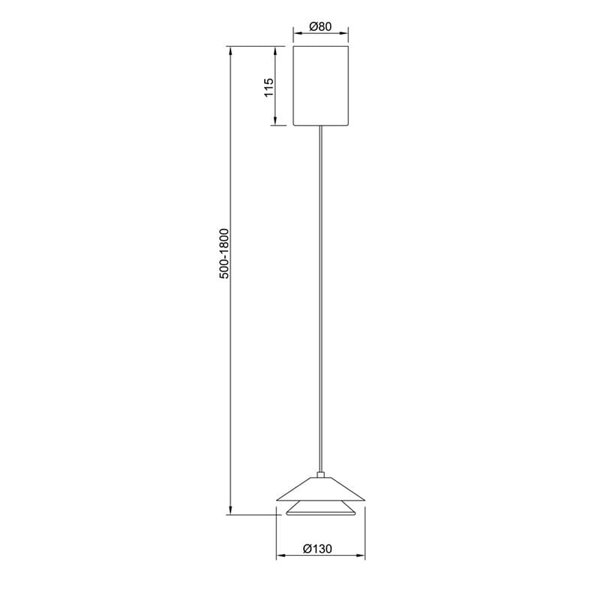 Candeeiro suspenso LED com abajur duplo Ø13cm PICCOLA regulável em altura, castanho 5W 3000K 550Lm