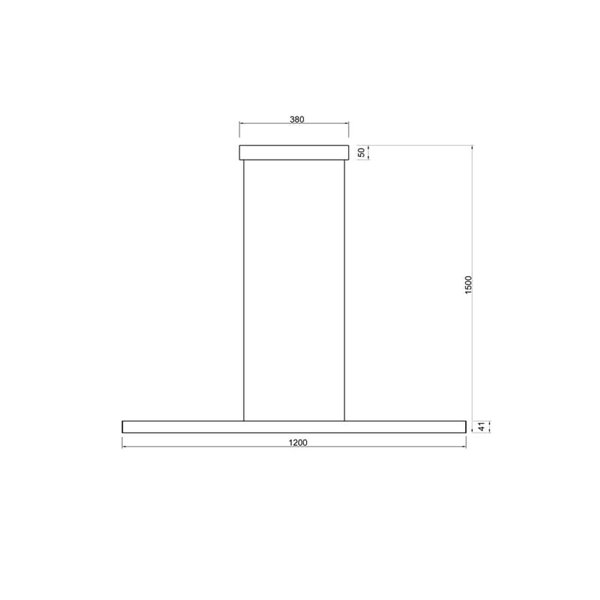 Luminária pendente LED LINEAR branca com sensor manual liga-desliga de 10-60 mm e intensidade de luz