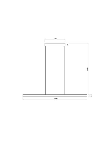 Lámpara Colgante LED LINEAL negro con sensor de mano 10-60mm On-Off e Intensidad de Luz