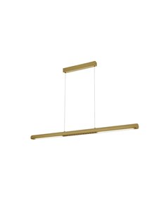 Luminária pendente LED LINEAR dourada com sensor manual liga-desliga de 10-60 mm e intensidade de luz