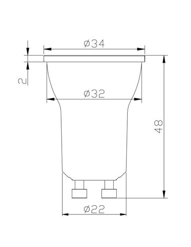 Bombilla LED MINI GU10 4W,  2700K (290Lm)/3000K (310Lm)/4000k (330Lm)