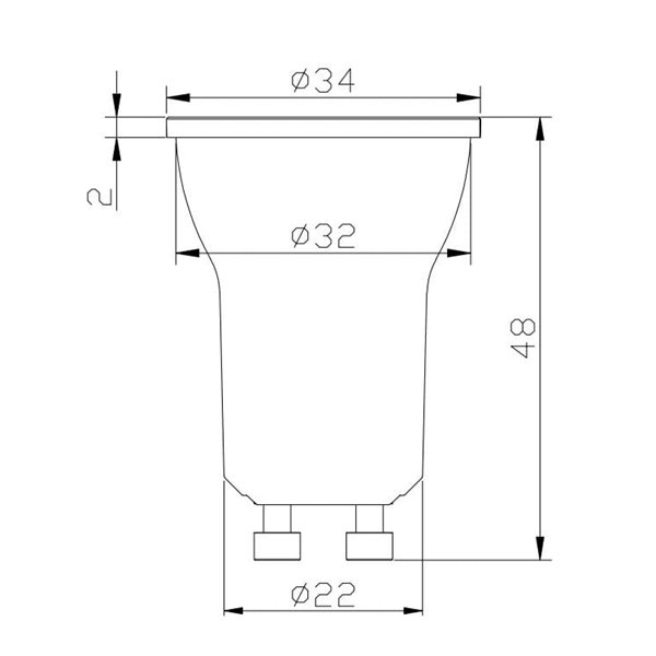 Bombilla LED MINI GU10 4W,  2700K (290Lm)/3000K (310Lm)/4000k (330Lm)