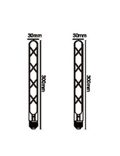 Ampoule LED Vintage T30 E27, Puissance 7W, 2400K 660Lm - 300x30mm 2