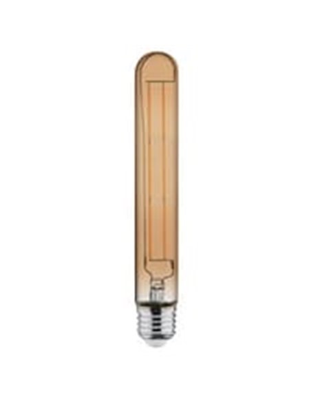 Bombilla LED Amber Glass T30 E27, Potencia 6W, 2400K 575Lm  - 185x30mm