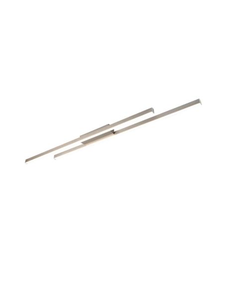 Plafón LED ODIO 2 Barras 22W 3200Lm 3000K IP20 Níquel | LeonLeds