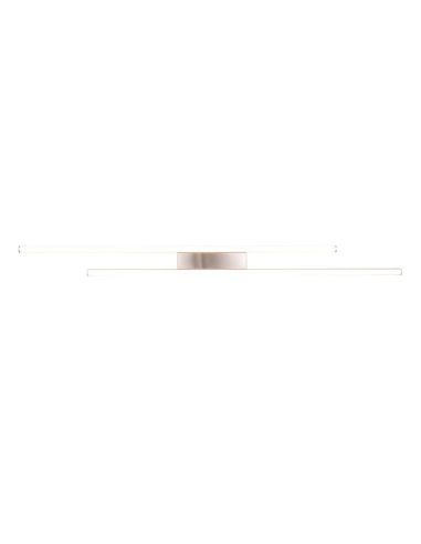 Plafonnier LED ODIO 2 Barres 22W 3200Lm 3000K IP20 Nickel | LéonLeds