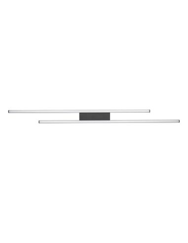 Plafón LED ODIO Barras 22W 3200Lm 3000K IP20 Negro | LeonLeds