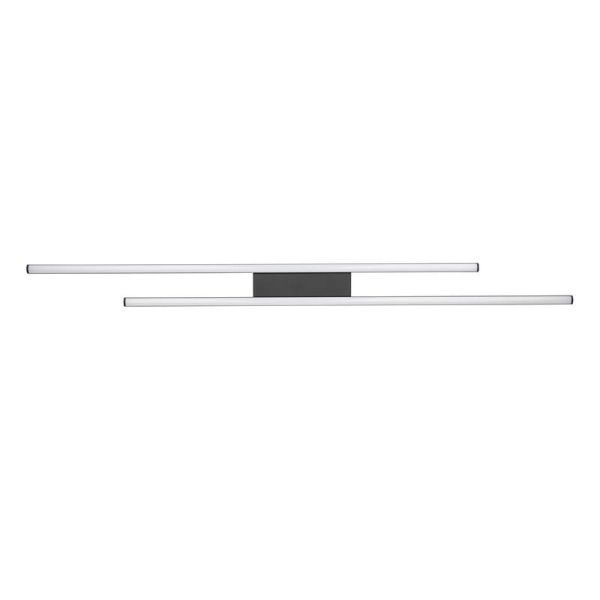 Plafón LED ODIO Barras 22W 3200Lm 3000K IP20 Negro | LeonLeds