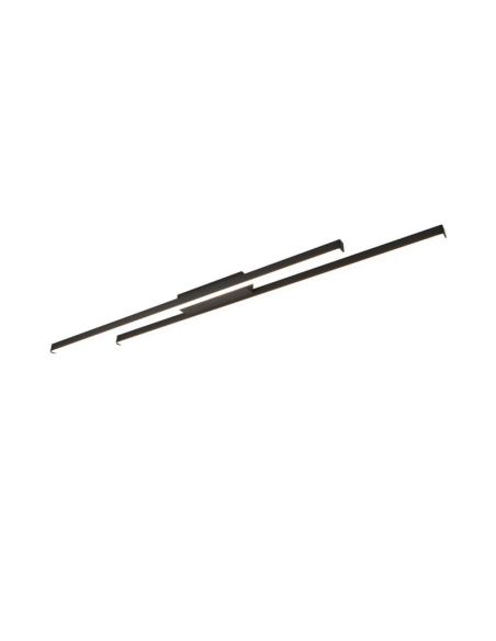 Plafón LED ODIO Barras 22W 3200Lm 3000K IP20 Negro | LeonLeds