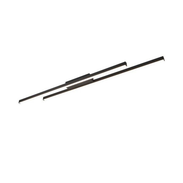 Plafón LED ODIO Barras 22W 3200Lm 3000K IP20 Negro | LeonLeds