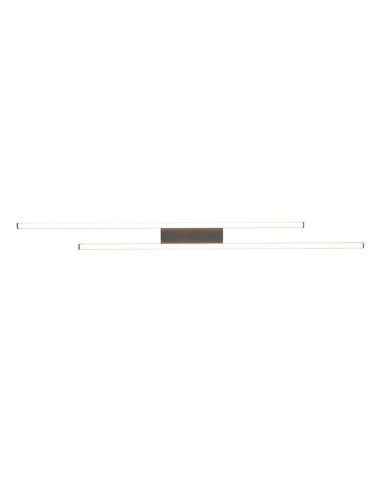 Plafonnier LED ODIO Bars 22W 3200Lm 3000K IP20 Noir | LéonLeds