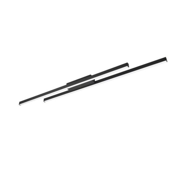 Plafón LED ODIO Barras 22W 3200Lm 3000K IP20 Negro | LeonLeds