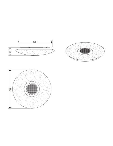Plafon LED 36W com alto-falante MUSICA RGB 2700-6500K 3900Lm | LeonLeds