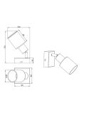 Aplique de Pared Interior CADIZ Tulipa Ahumada 1xE14 IP20 | LeonLeds