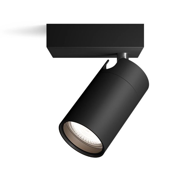 Spot de salle de bain individuel IDRIS pour plafond/mur, GU10 (non inclus) noir, ClickFix