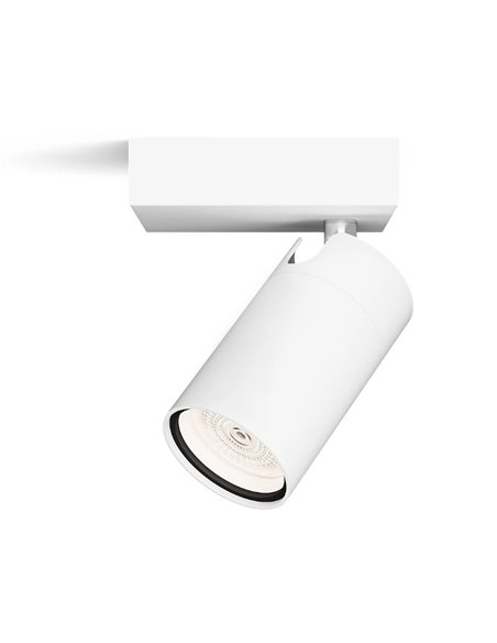 Foco de baño para techo/pared IDRIS individual, GU10 (No Incl.) Blanco, ClickFix