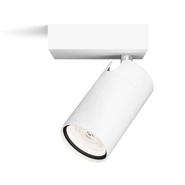 Foco de baño para techo/pared IDRIS individual, GU10 (No Incl.) Blanco, ClickFix