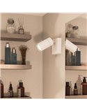 Foco de baño para techo/pared IDRIS individual, GU10 (No Incl.) Blanco, ClickFix