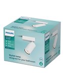 Foco de baño para techo/pared IDRIS individual, GU10 (No Incl.) Blanco, ClickFix
