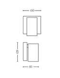 Foco de baño para techo/pared IDRIS individual, GU10 (No Incl.) Blanco, ClickFix