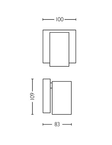 Foco de baño para techo/pared IDRIS individual, GU10 (No Incl.) Blanco, ClickFix