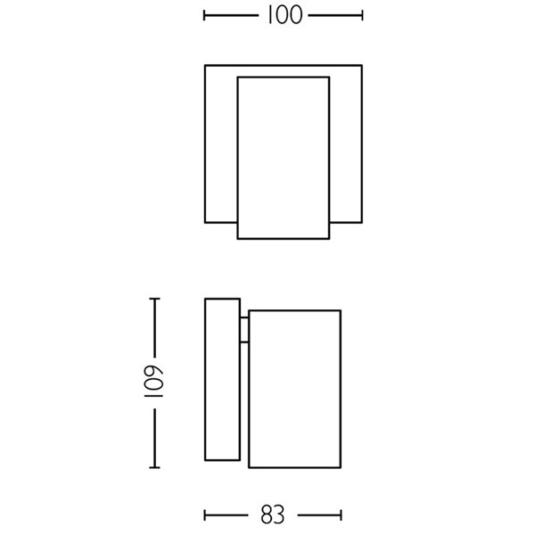 Foco de baño para techo/pared IDRIS individual, GU10 (No Incl.) Blanco, ClickFix
