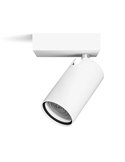 Spot de salle de bain simple IDRIS pour plafond/mur, GU10 (non inclus) blanc, ClickFix