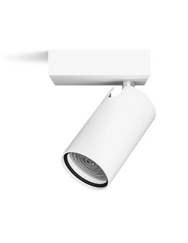 Foco de baño para techo/pared IDRIS individual, GU10 (No Incl.) Blanco, ClickFix