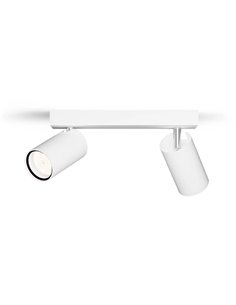 Regleta de 2 Focos de techo/pared para baños IDRIS 2xGU10 (No incl) blanco, ClickFix
