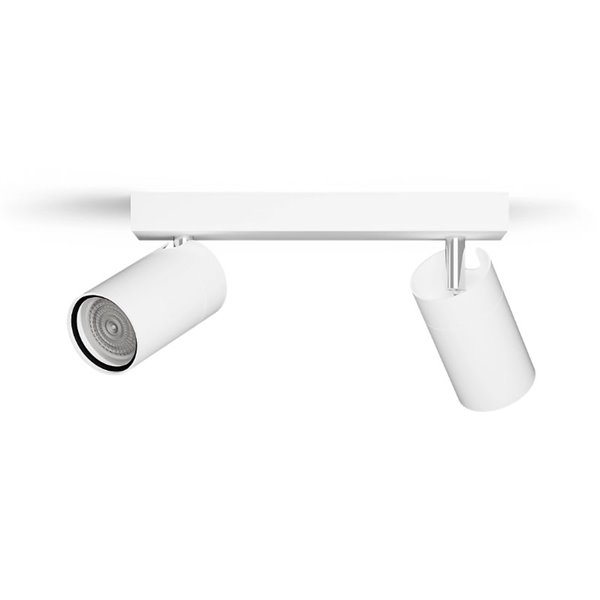 Regleta de 2 Focos de techo/pared para baños IDRIS 2xGU10 (No incl) blanco, ClickFix