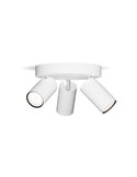 Plafonnier rond avec 3 spots de plafond pour salle de bain IDRIS 3xGU10 (non incl) Blanc, ClickFix