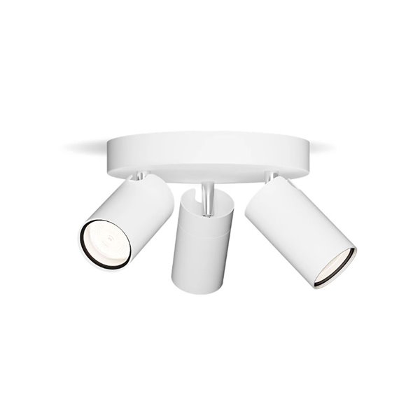 Plafonnier rond avec 3 spots de plafond pour salle de bain IDRIS 3xGU10 (non incl) Blanc, ClickFix