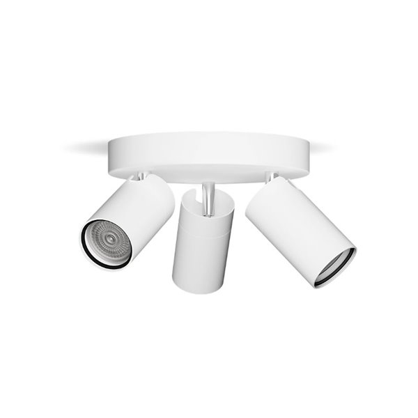 Plafon redondo com 3 focos de teto para banheiros IDRIS 3xGU10 (Não incluído) Branco, ClickFix