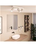 Bande de 3 spots plafond/mur pour salle de bain IDRIS 3xGU10 (Non incl) Blanc, ClickFix