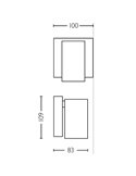 Foco de baño para techo/pared IDRIS individual, GU10 (No Incl.) Dorado y Negro, ClickFix