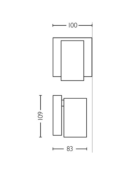 Foco de baño para techo/pared IDRIS individual, GU10 (No Incl.) Dorado y Negro, ClickFix