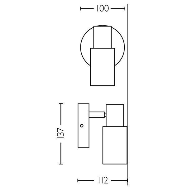Foco de techo/pared de cristal alargado negro ahumado PALMS E14 (No incl.), ClickFix