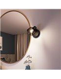 Spot mural/plafond rond en verre fumé SLEET E14 noir fumé (non incl.), ClickFix