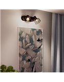 Regleta de 2 Focos de techo, cristal redondo negro ahumado SLEET 2xE14 (No incl.), ClickFix