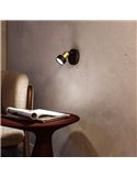 Foco de techo/pared de metal CONDUIT Negro y latón GU10 (No incl.) , ClickFix