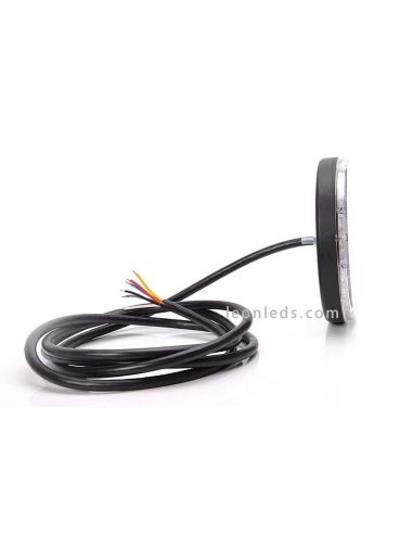 Branco Round Led Lights Kit Wasfor caminhão e reboque | leonleds