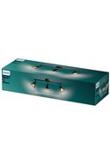 Regleta de 3 Focos en forma de cono CLEFT 3xGU10 (No incl.) vidrio Negro, ClickFix