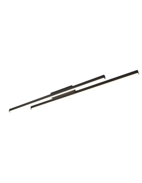 Plafón LED ODIO Barras 22W 3200Lm 3000K IP20 Negro | LeonLeds