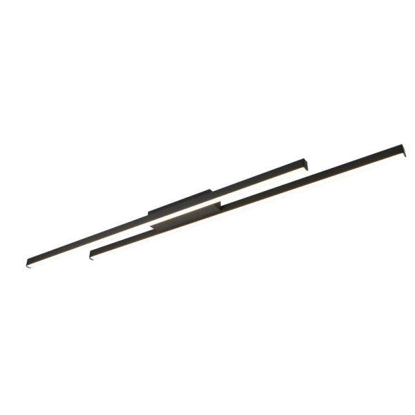 Plafón LED ODIO Barras 22W 3200Lm 3000K IP20 Negro | LeonLeds