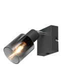 Aplique de parede para interior CADIZ Fumado Tulipa 1xE14 IP20 | LeonLeds