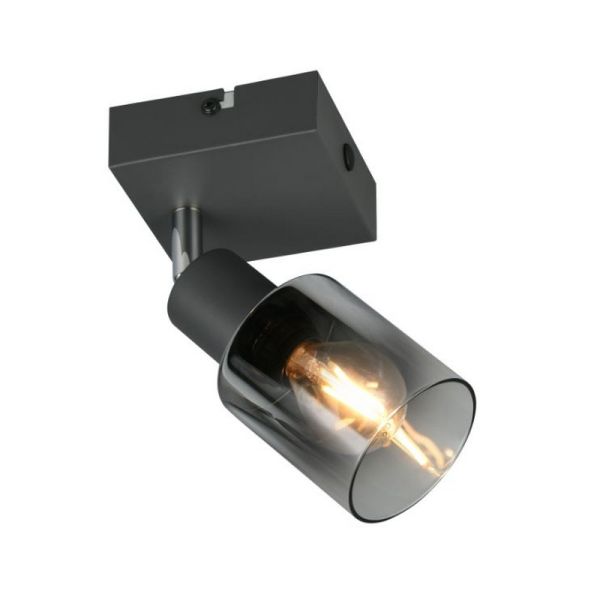 Aplique de parede para interior CADIZ Fumado Tulipa 1xE14 IP20 | LeonLeds