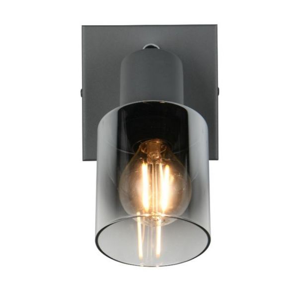 Aplique de parede para interior CADIZ Fumado Tulipa 1xE14 IP20 | LeonLeds