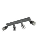 Regleta de Techo 4 Focos Orientables CADIZ Pantalla Ahumada 4xE14 | LeonLeds